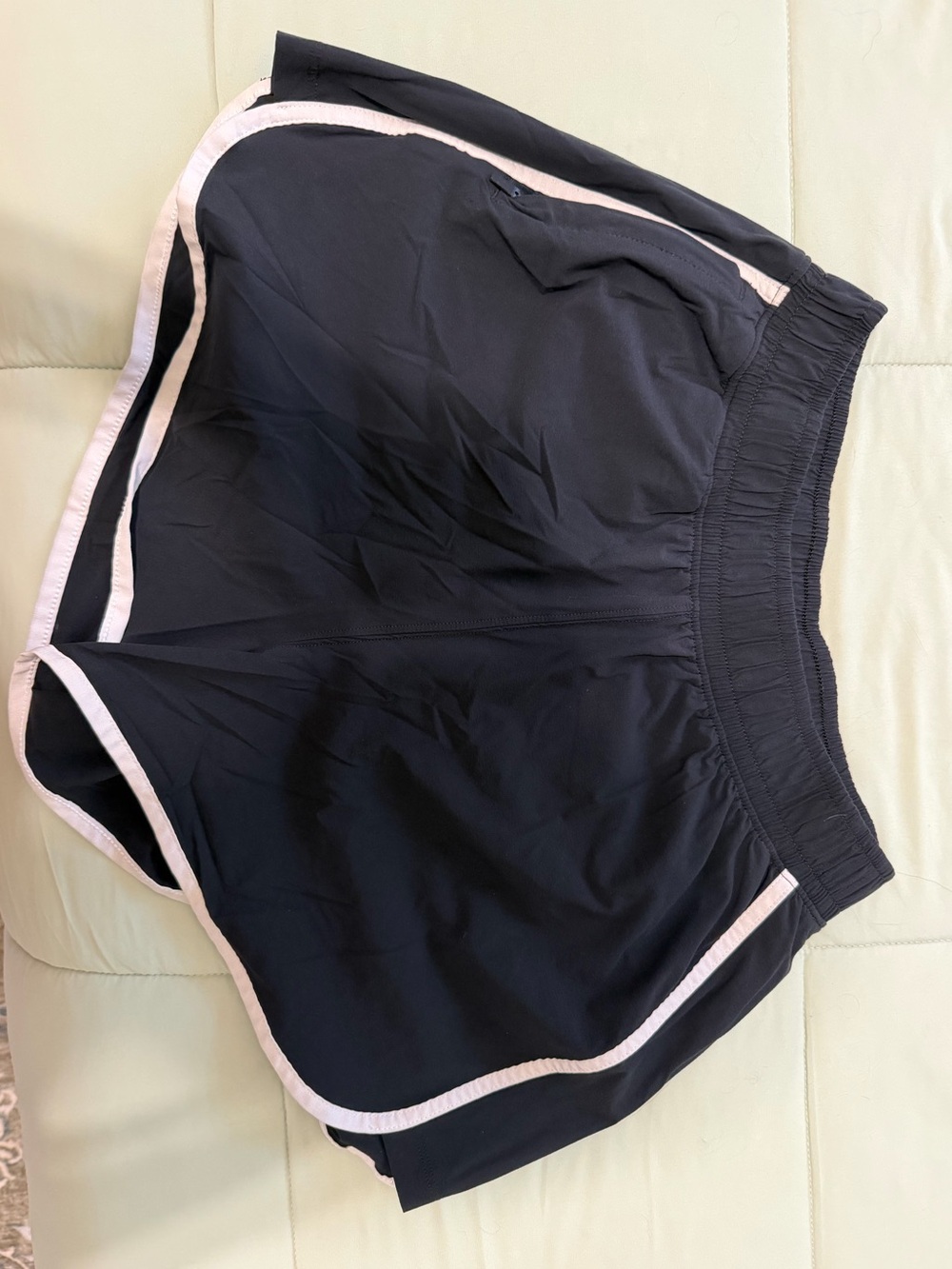 Women's Black Athletic Shorts with Pink Trim